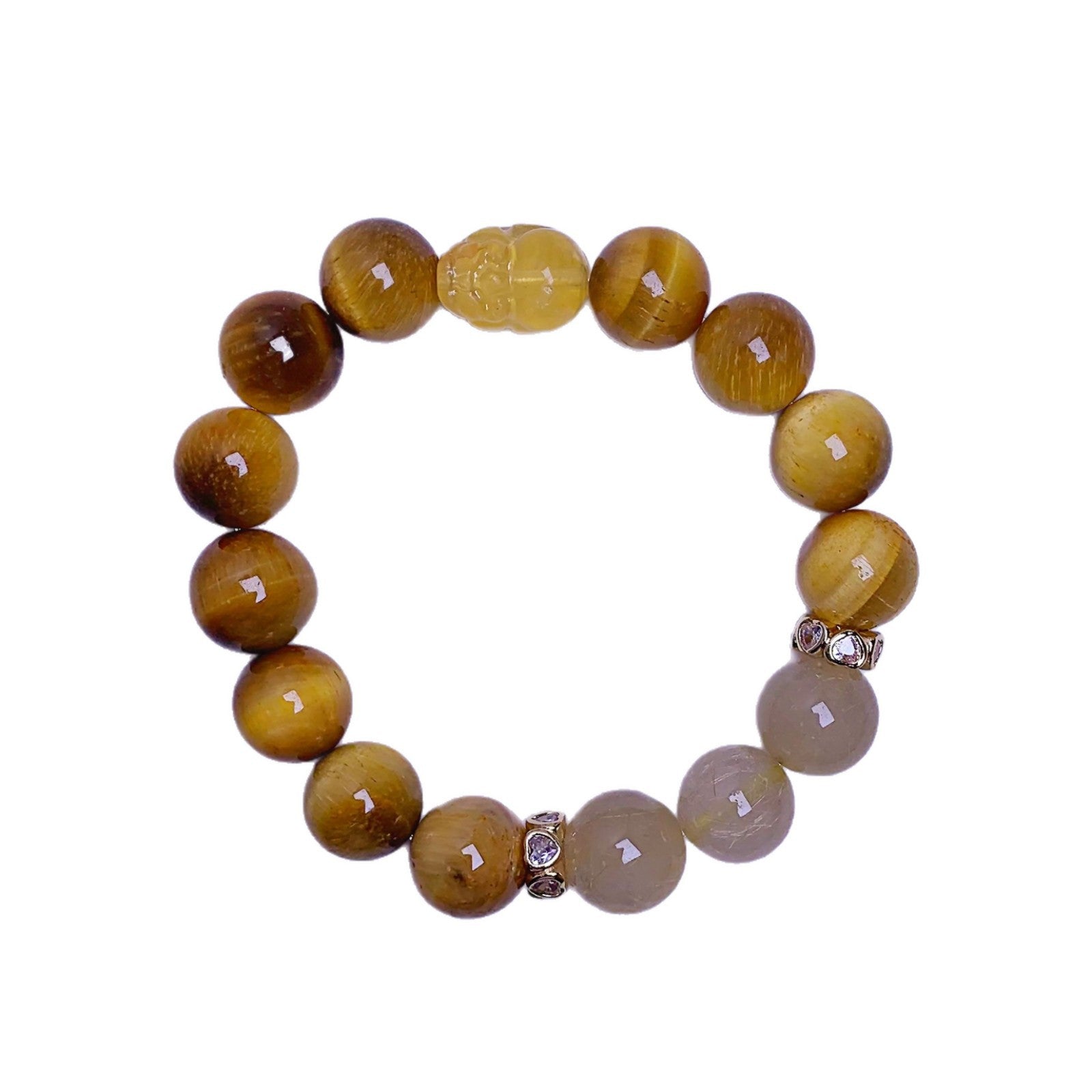 Yellow Tiger Eye Crystal Bracelet Yellow Tiger Eye Bracelet High-Quality Factory Wholesale Natural Crystal Jewelry Live Streaming Dropshipping