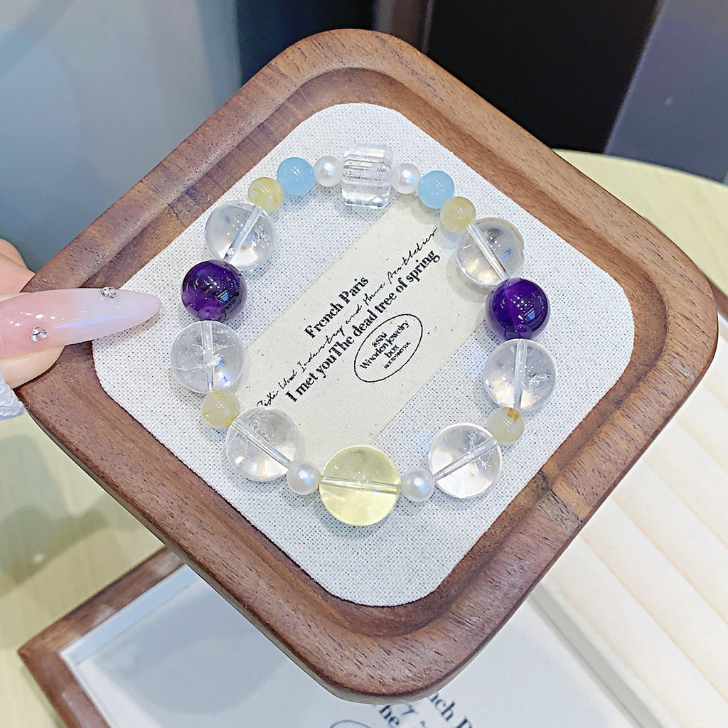 Natural White Crystal Bracelet Original Design Natural Crystal Bracelet Wholesale Jewelry Accessories Factory Bracelet diy