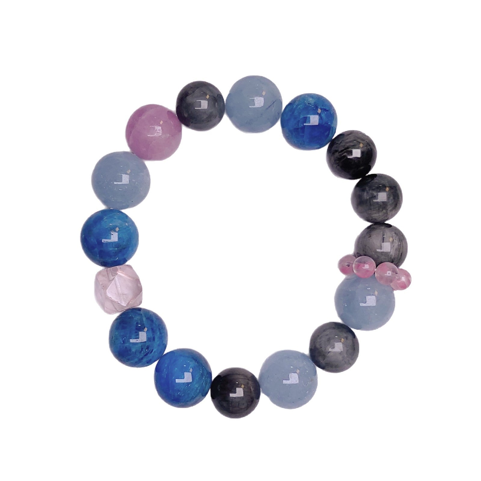 Aquamarine Crystal Bracelet diy Prosperous Career Amulet Natural Crystal Bracelet Light Luxury Multi-Gemstone Crystal Bracelet