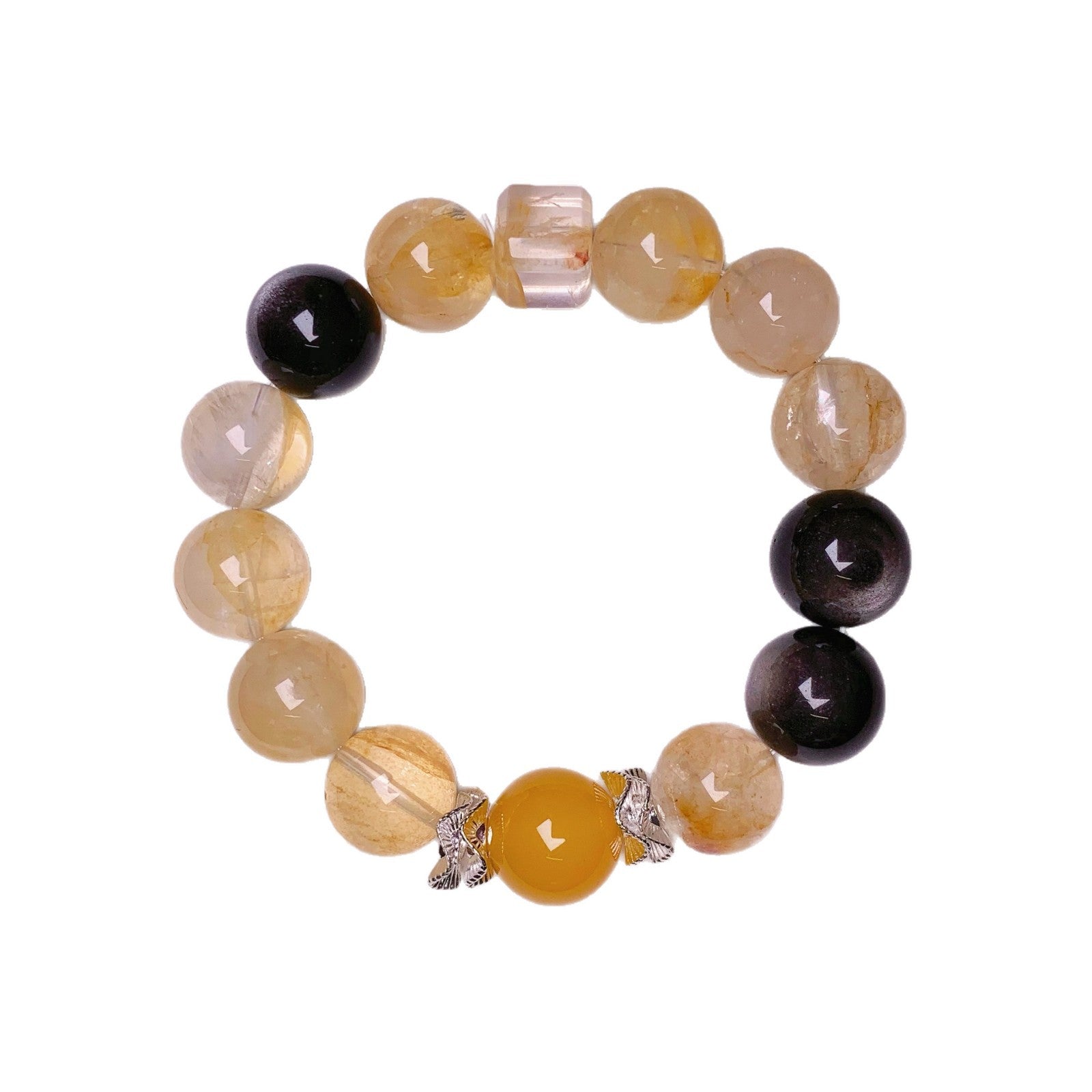 【Jinba Comprehensive】Natural Yellow Gum Flower Bracelet Minimalist Luxury Bracelet Jewelry Crystal Bracelet
