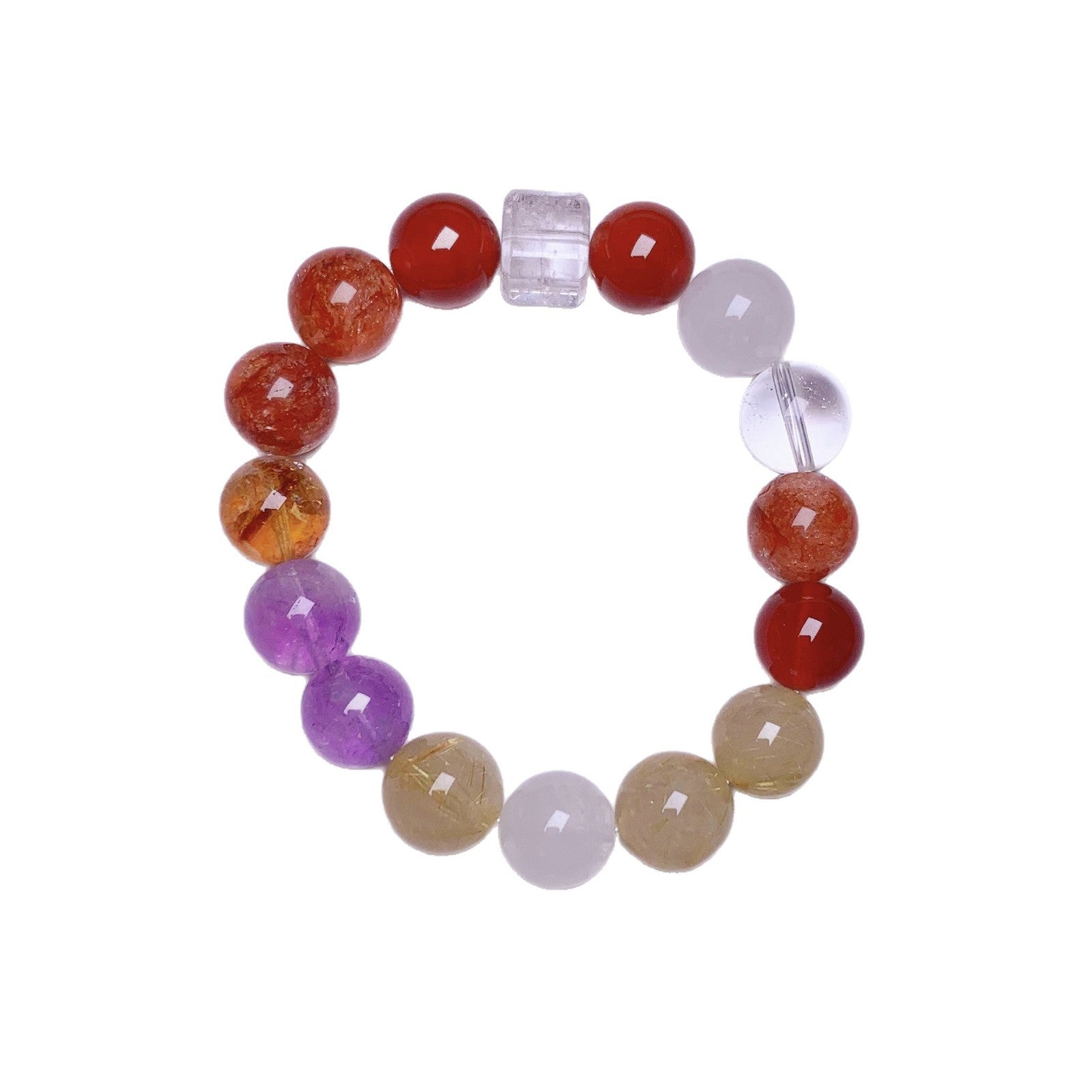 Natural Red Gum Flower Bracelet Flame Red Glue Flower Crystal Chain Jewelry Bracelet Wholesale Ketang Crystal Bracelet Factory