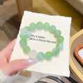 New Style Bracelet Wrap Around Finger Soft Gradient Color Ice Transparent Bracelet Round Beads for Students to Play with Xiuyan Crystal Bracelet