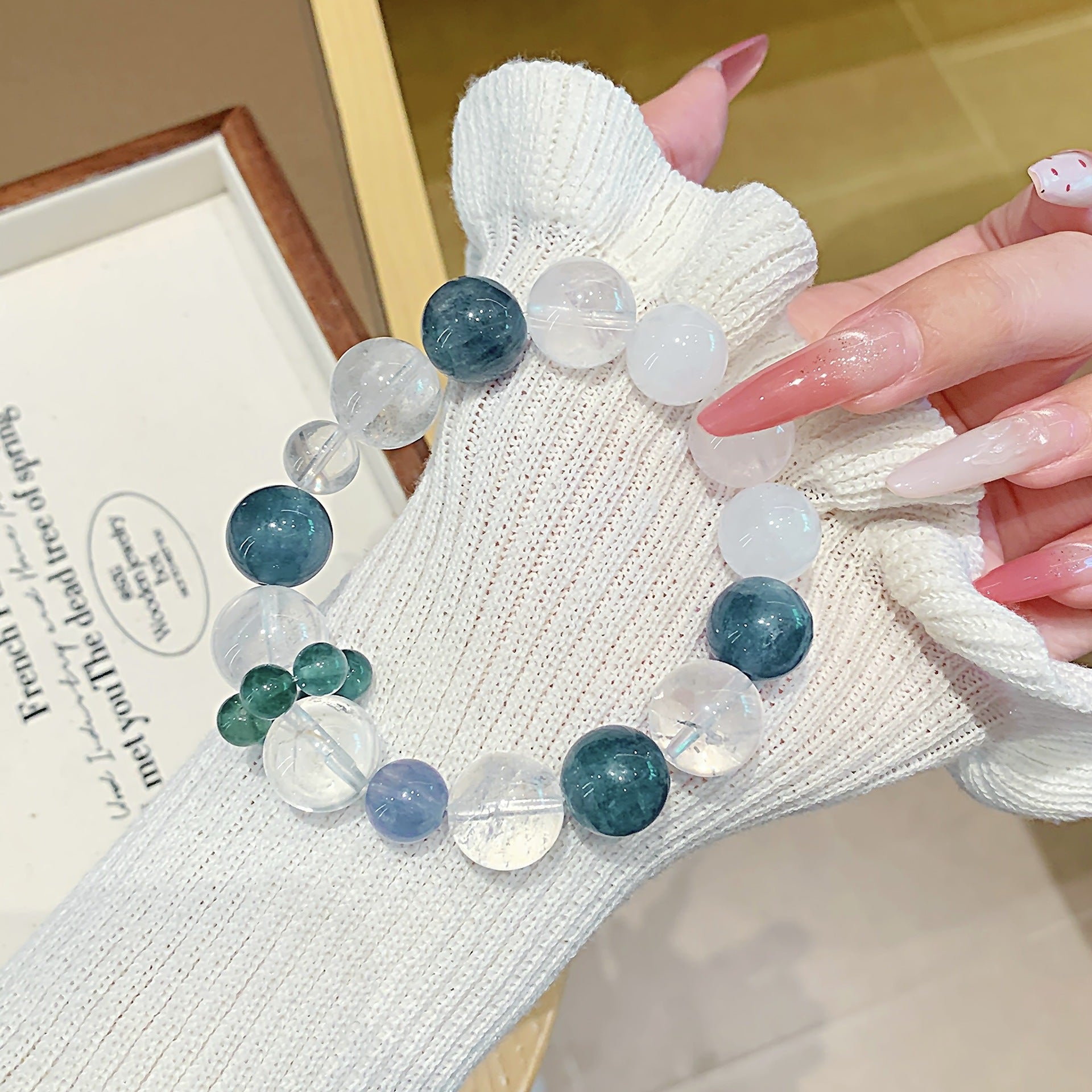 Natural Crystal Bracelet Jewelry Original Fashion Jewelry Chain Hot-Selling Hand Jewelry diy White Ghost Crystal Bracelet