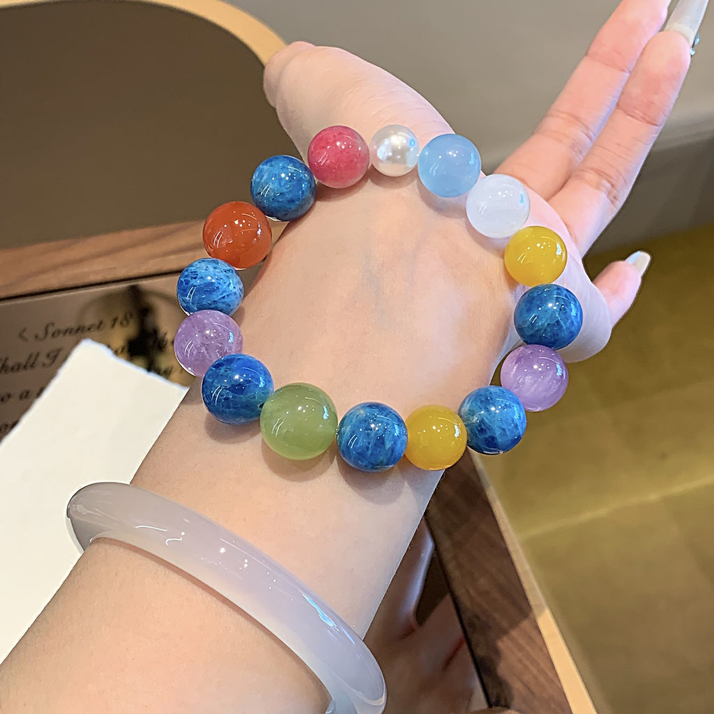 Blue crystal Natural Crystal Bracelet diy Natural Crystal Popular Bracelet Ornament Original Crystal Bracelet with a Sense of Sophistication