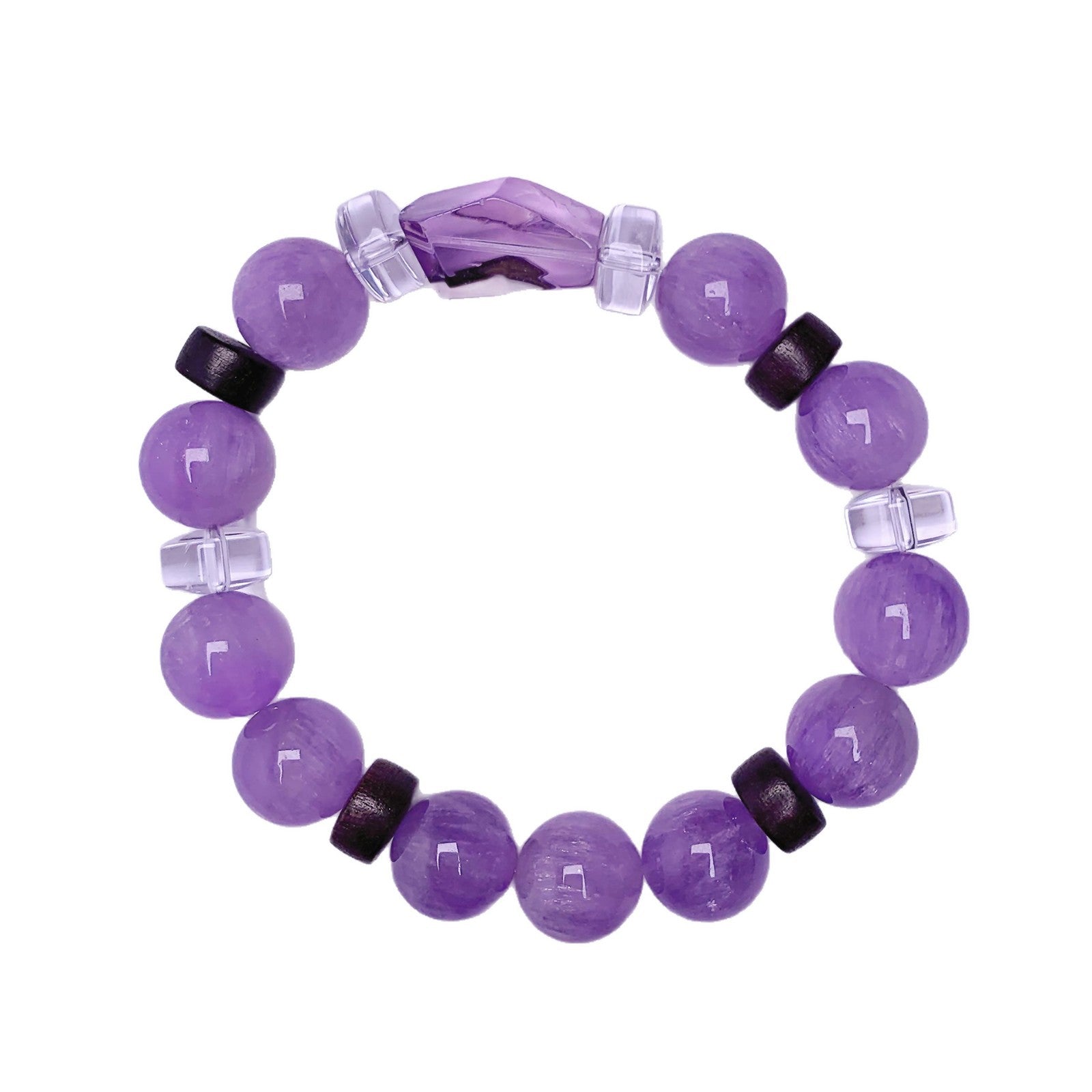 Natural Amethyst Bracelet for Women Original Design Crystal Bracelet High-end Good Luck Birthday Gift Crystal Beads