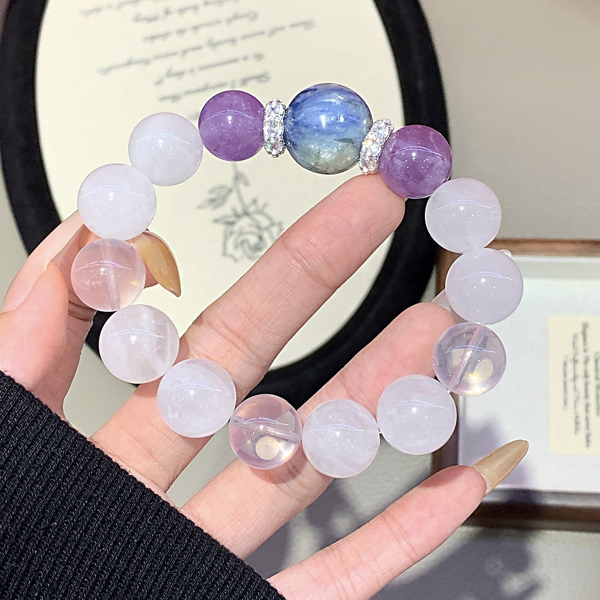 Natural Crystal Jewelry Strand Hot-selling Crystal Bracelet Wholesale Niche Luxury Bracelet White Ghost Crystal Bracelet