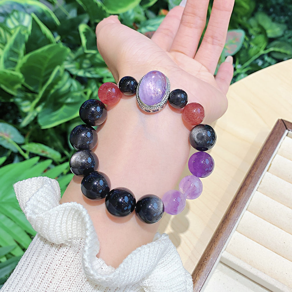 New Arrival Amethyst Bracelet Natural Crystal Jewelry Hot-Selling Exclusive for Cross-Border Handmade Bracelet
