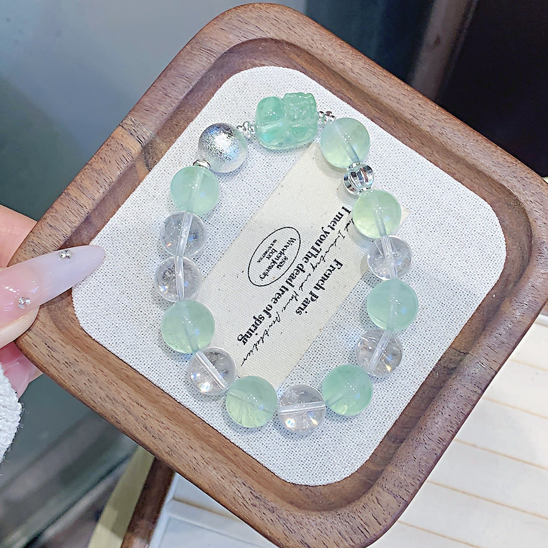 Green Fluorite Bracelet for Women Simple and Versatile Crystal Bracelet Natural Crystal Bracelet Hot Item diy Crystal Jewelry