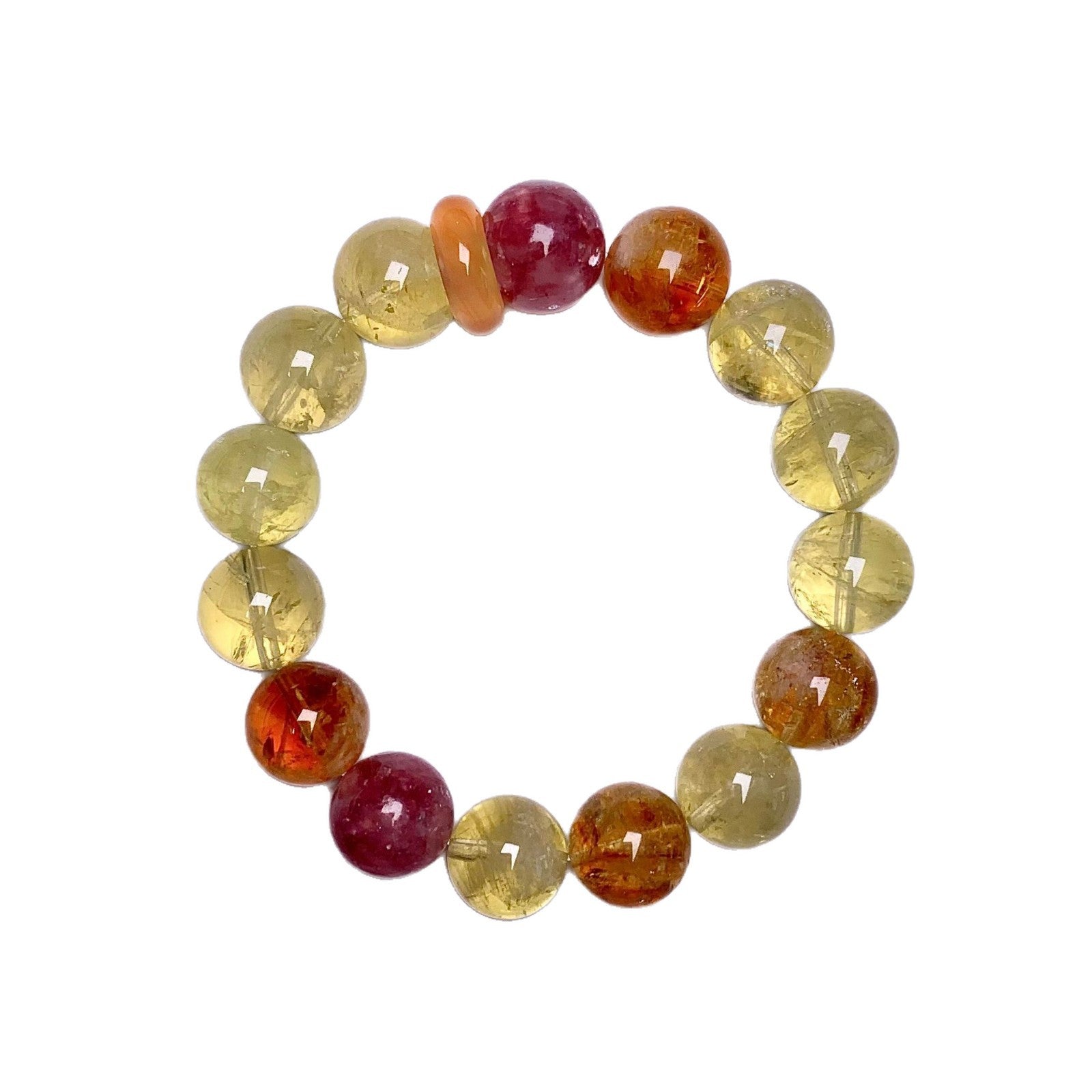 Natural Lemon Crystal Jewelry Bracelet Original Design Bracelet Fashion Bracelet diy Natural Crystal Multi-Gemstone Bracelet