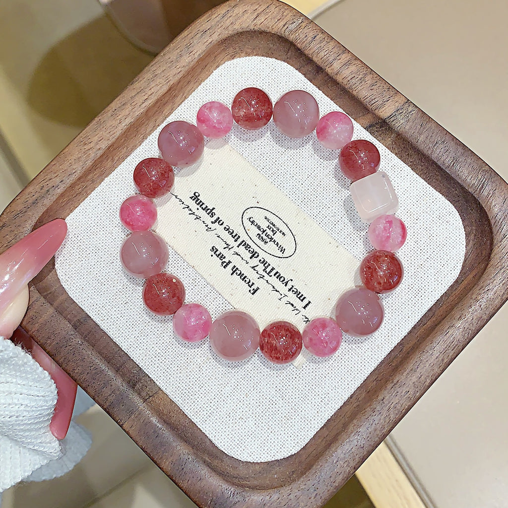 Natural Crystal Bracelet Jewelry diy Natural Crystal Bracelet Hot-Selling Bracelet Jewelry Strawberry Crystal Bracelet