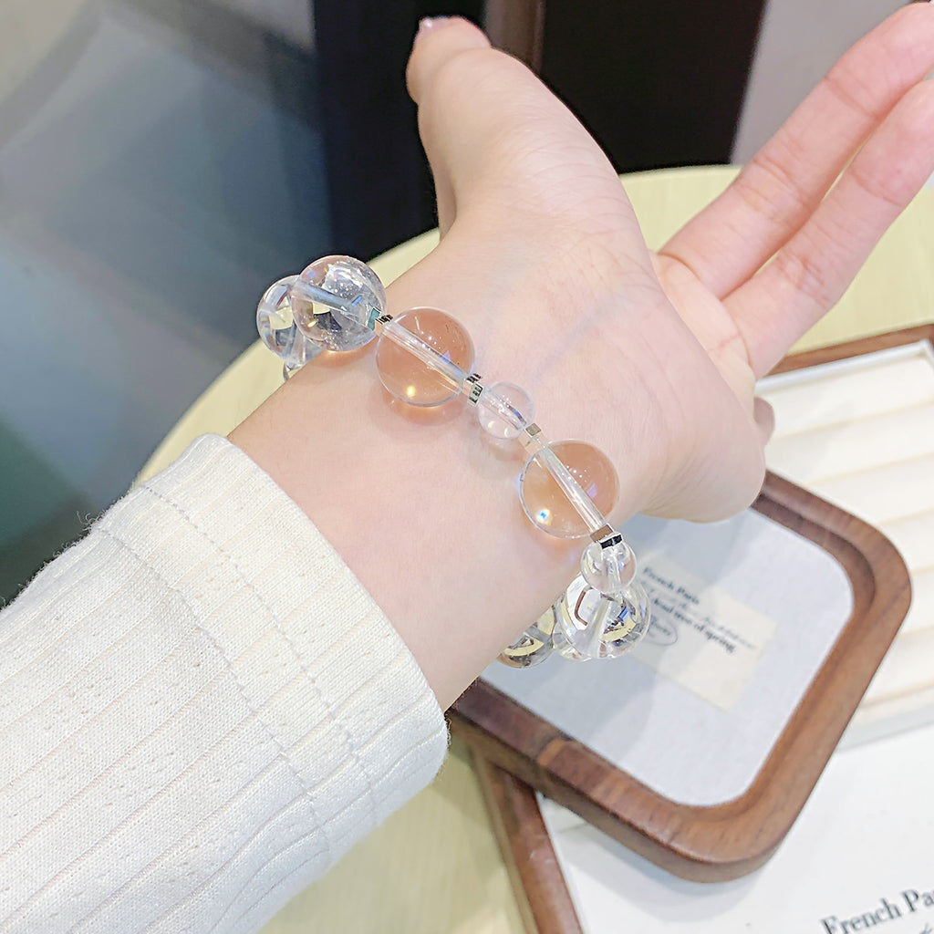White Crystal Bracelet Handmade Bracelet Wholesale Natural Crystal Hot-Selling Jewelry Crystal Bracelet diy Custom Bracelet