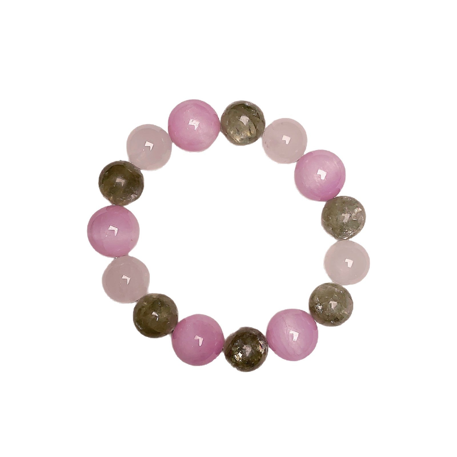 Natural Kunzite Versatile Bracelet Niche Design Crystal Bracelet Jewelry String Purple Spodumene Natural Crystal Bracelet