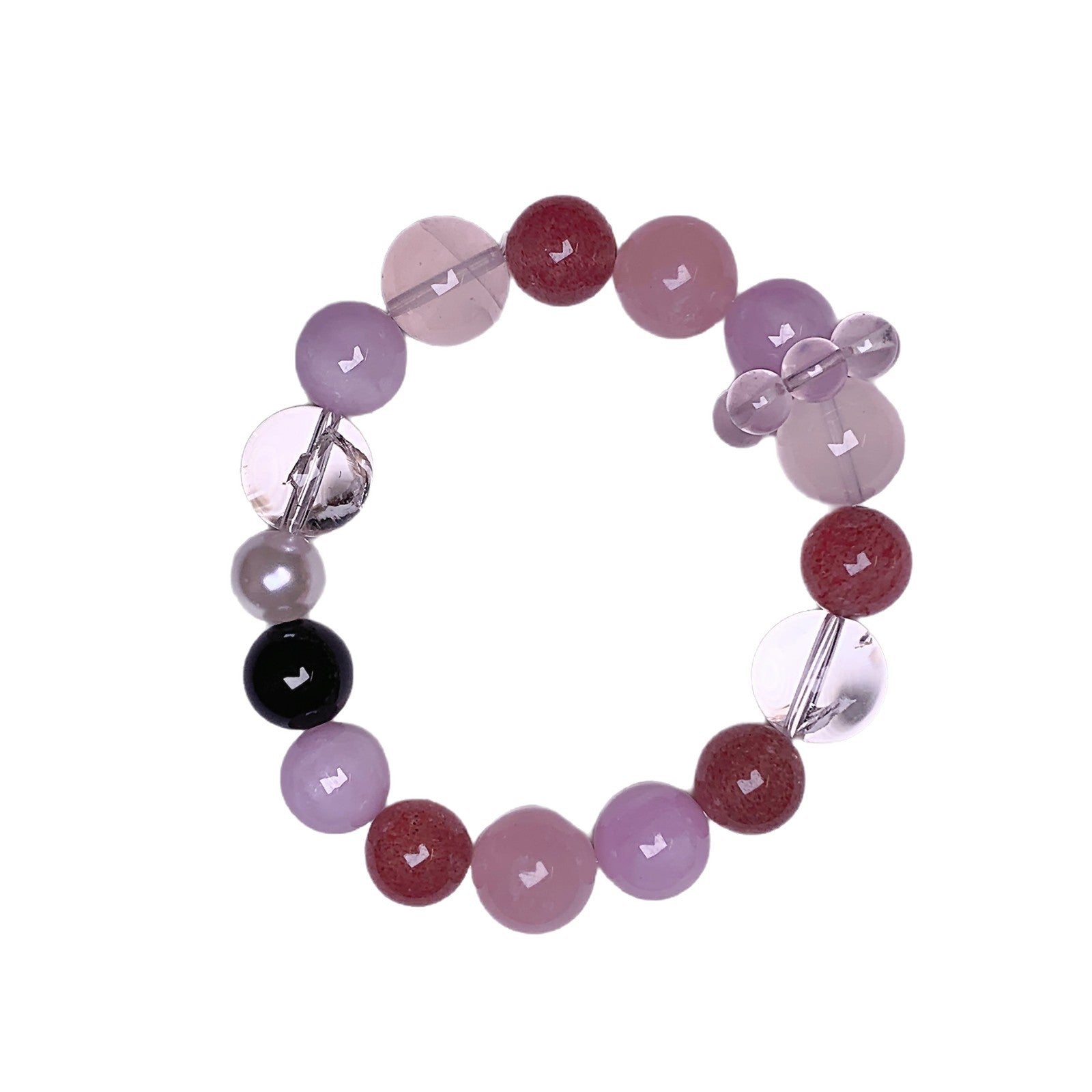 Fresh Style Multi-Color Bead Bracelet Niche Simple Design Fashion Versatile Bracelet Natural Rose Quartz Bracelet Wholesale