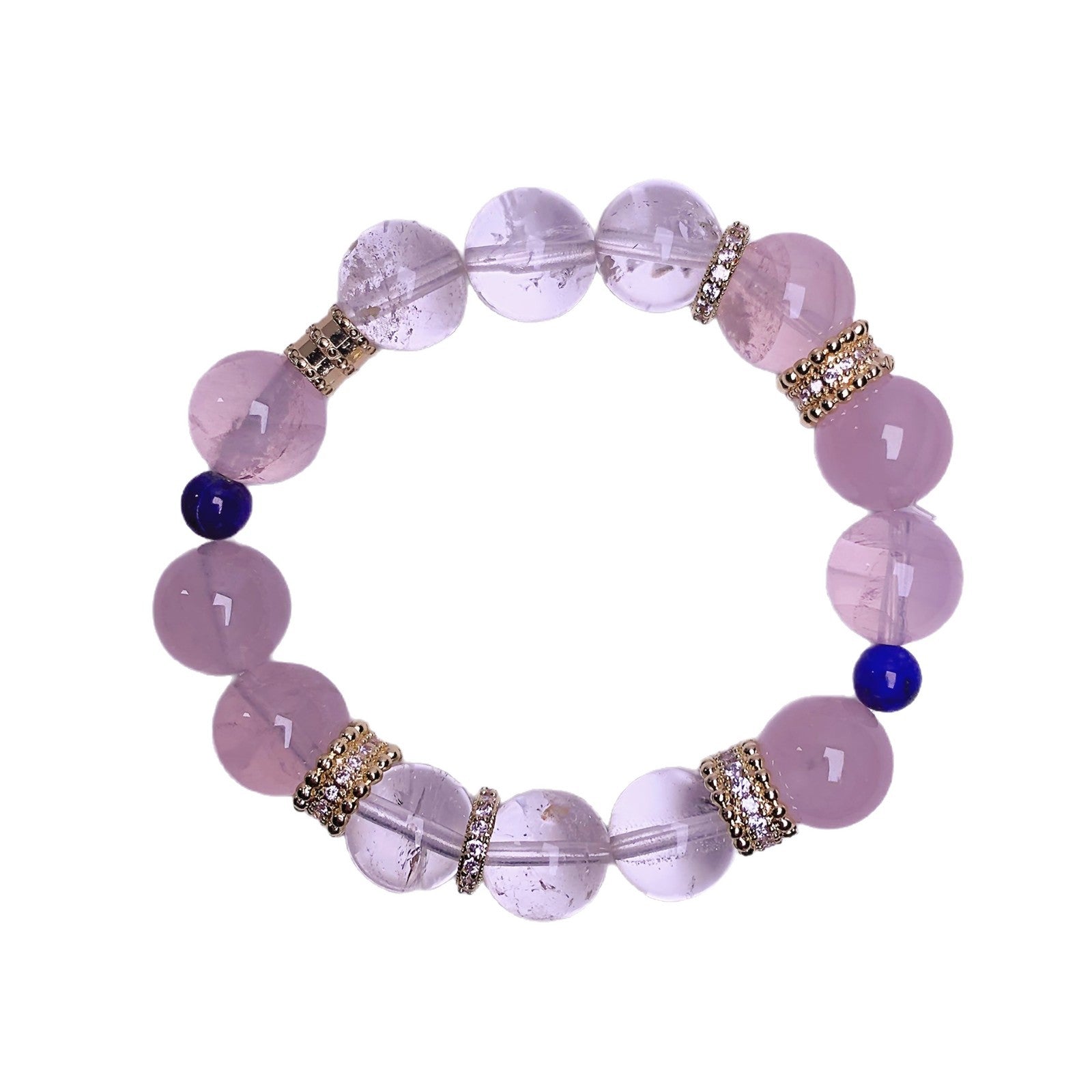 Natural Pink Crystal Bracelet White Crystal Hand Jewelry Lucky Attracting Male Birthday Gift Girlfriends' Gift Crystal Bracelet