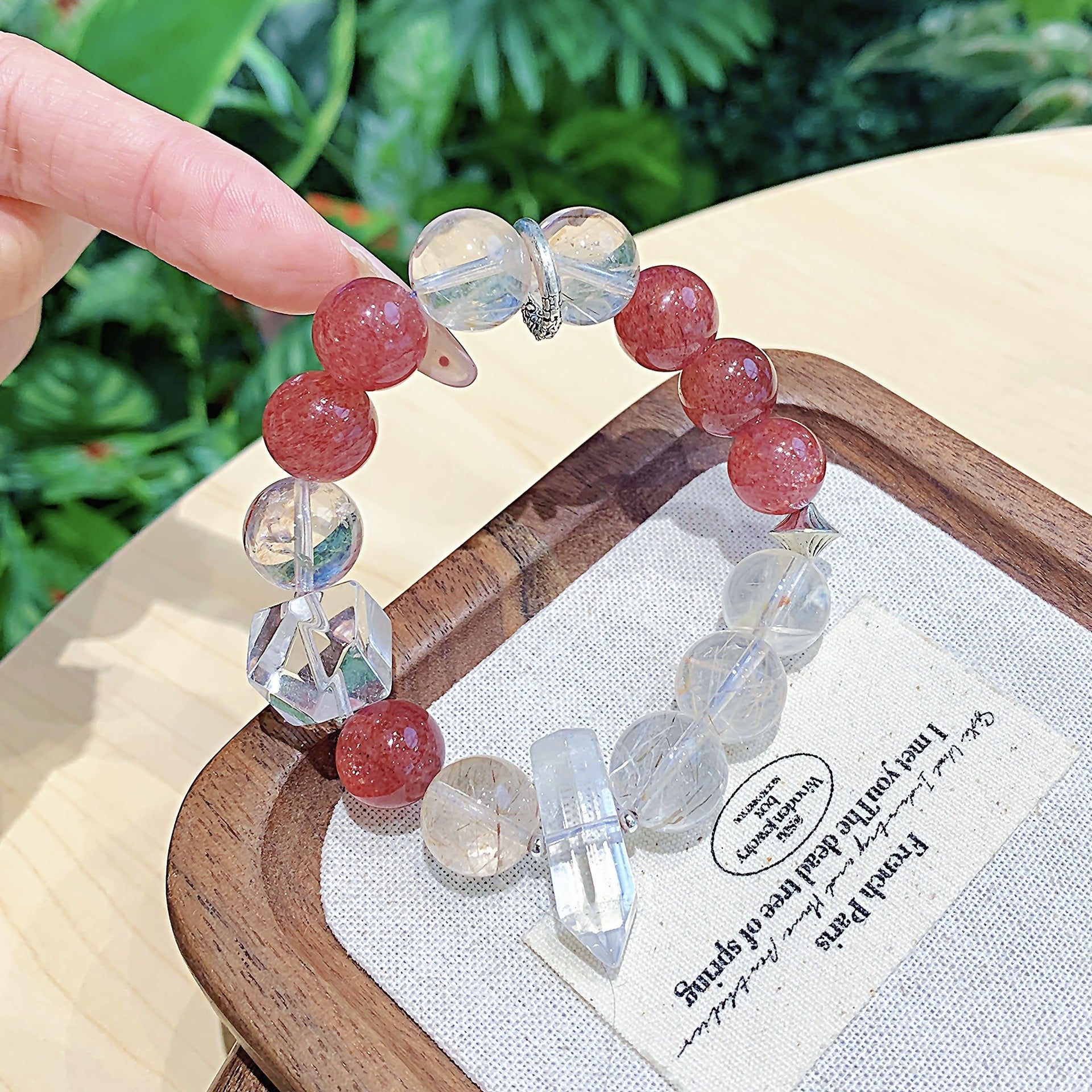 Natural Strawberry Crystal Bracelet Original Design Crystal Bracelet Jewelry Factory Wholesale Ketang Crystal Jewelry Factory