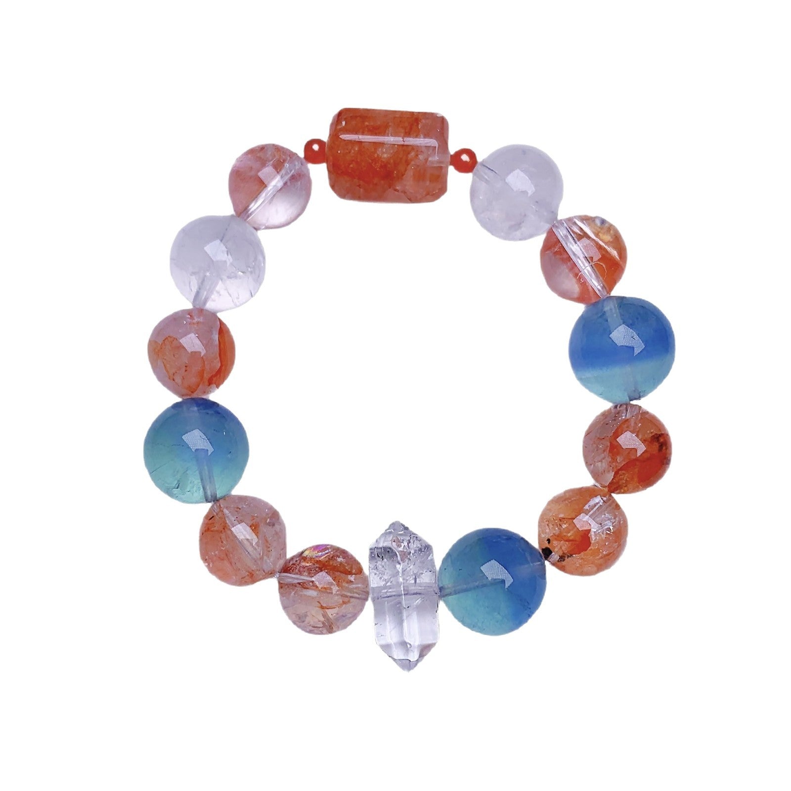 Red Glue Flower Crystal Bracelet diy High-end Bracelet for Women Natural Crystal Bracelet Hot-Selling Jewelry Custom Bracelet