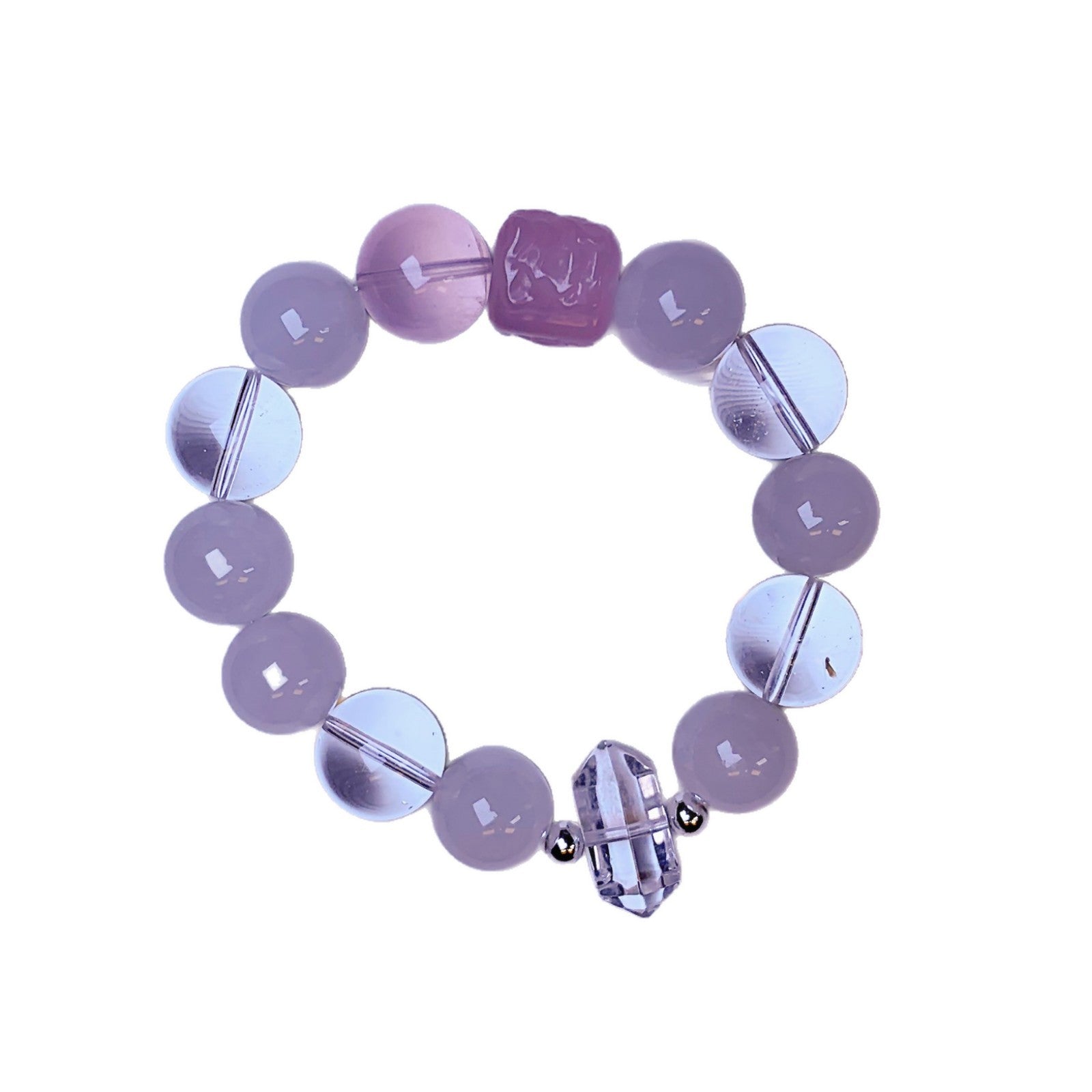 Multi-Gemstone Bracelet Dopamine Rainbow Color Bracelet Light Luxury High-End Sense Exquisite Macaron Color Chain Crystal Bracelet