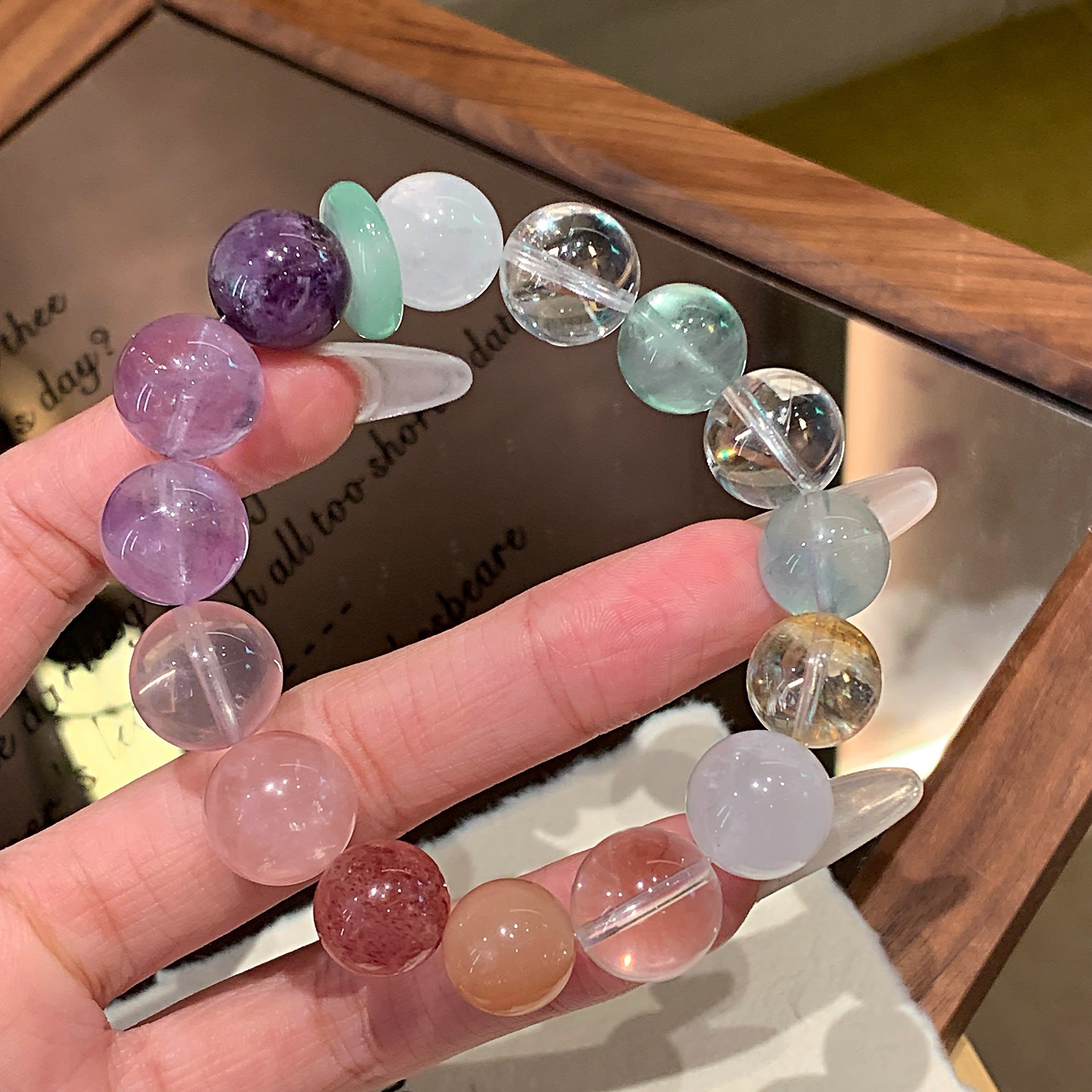 Dopamine Candy Color Duobao Crystal Bracelet Original design amethyst fashion bracelet Amethyst Bracelet