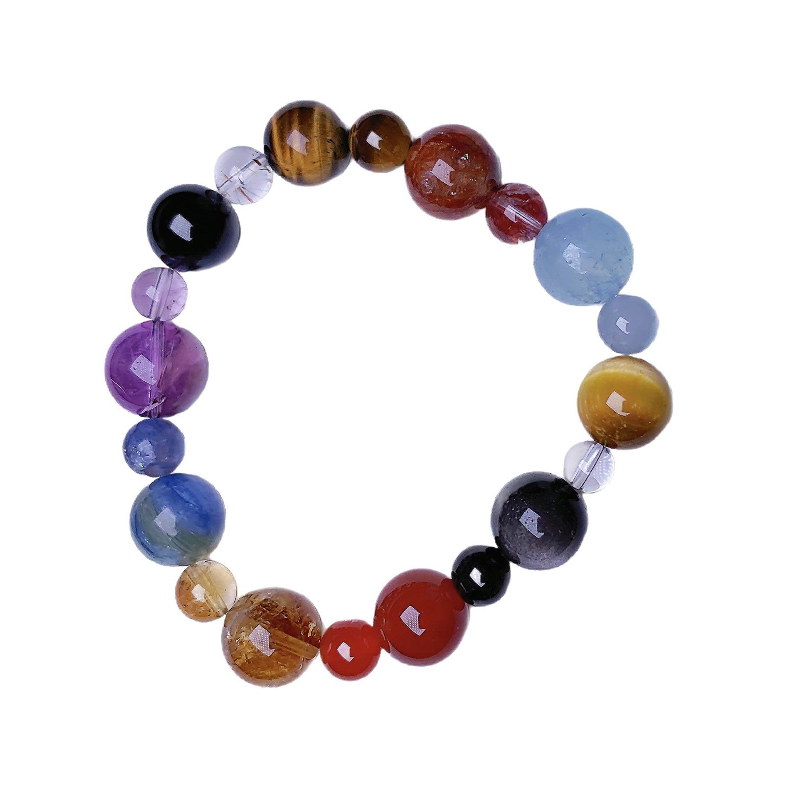 Yellow Pagoda Crystal Red Glue Flower Tiger Eye Stone Bracelet for Women Fortune Attracting Crystal Chain Crystal Bracelet diy Wholesale Bracelets