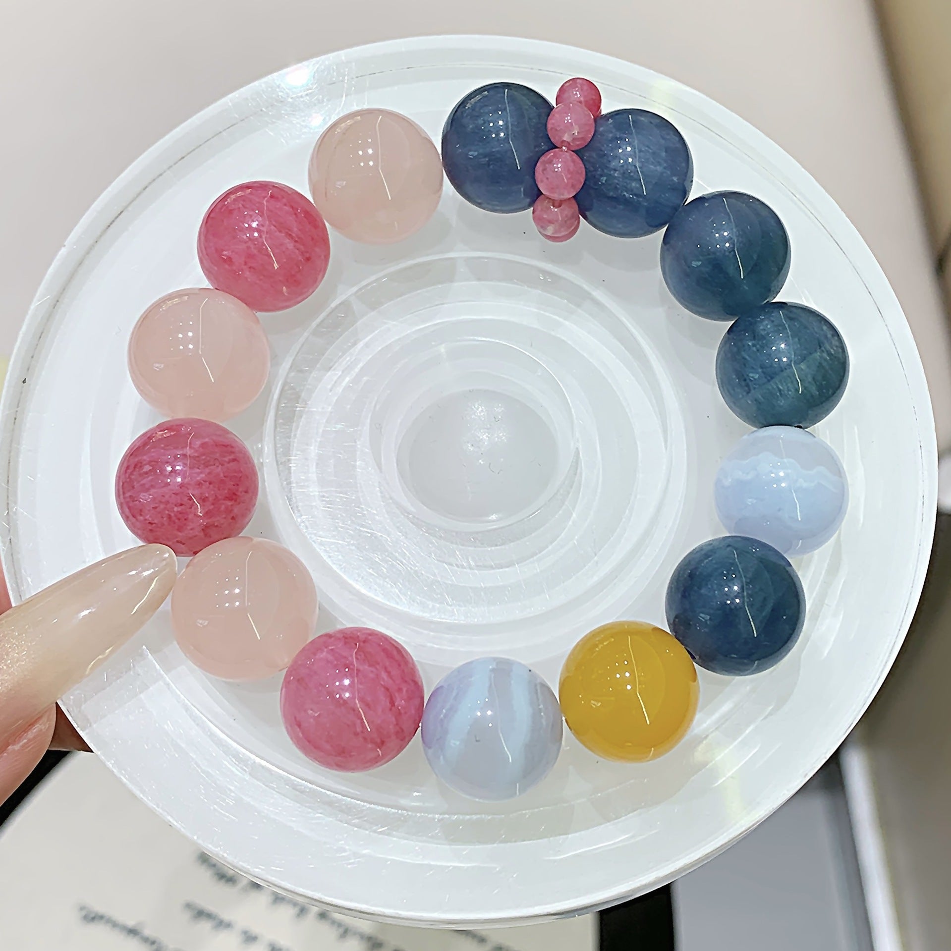 Natural Crystal Multi-Gem Bracelet Kyanite Pink Crystal White Ghost Original Design Bracelet Manufacturer Wholesale Bracelets