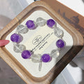 Natural lavender amethyst bracelet Best Friend's Popular Jewelry Gift Girls niche high-end crystal bracelets
