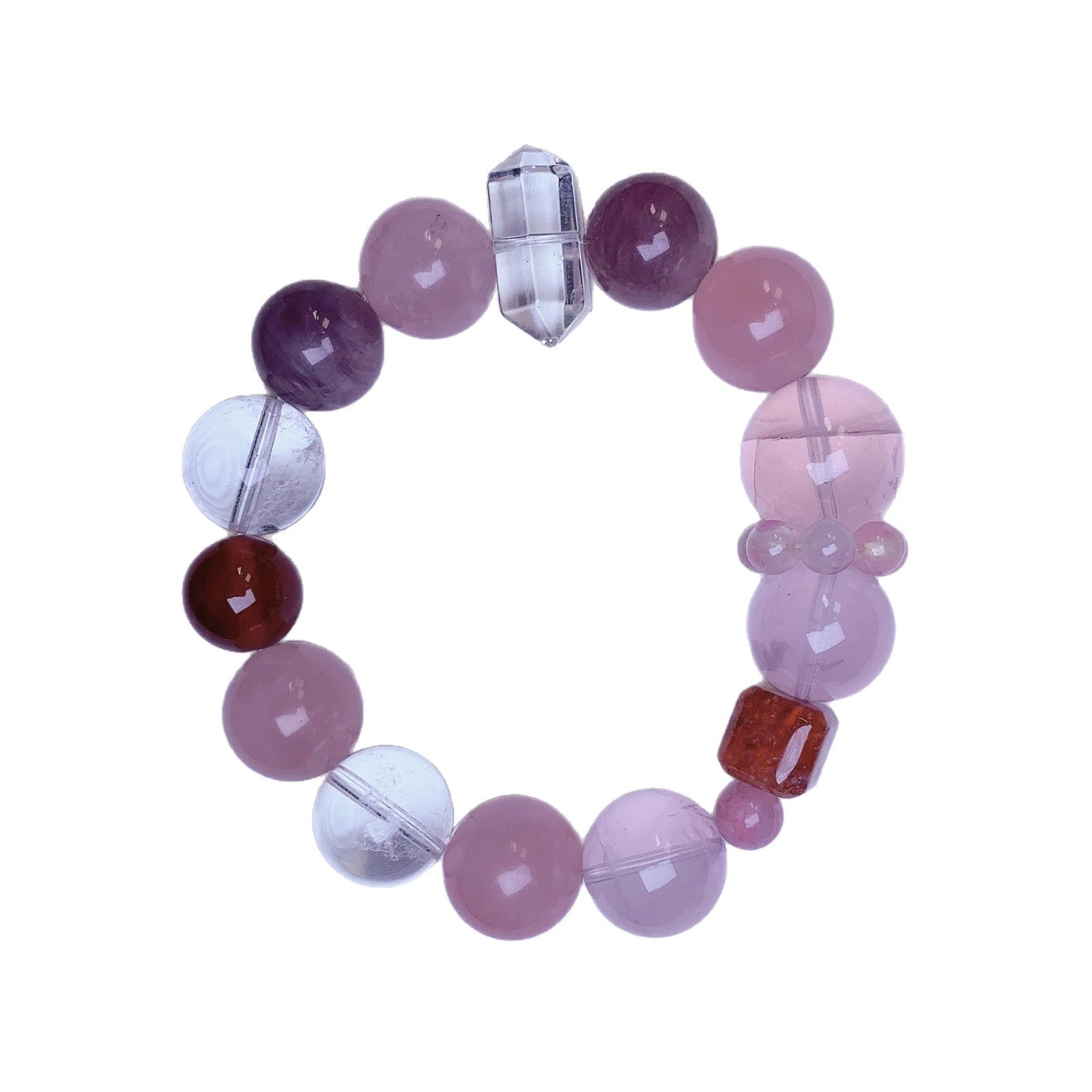 Natural Pink Crystal Bracelet Natural Crystal Bracelet Hot-Selling Jewelry Crystal Bracelet Jewelry Original Bracelet diy