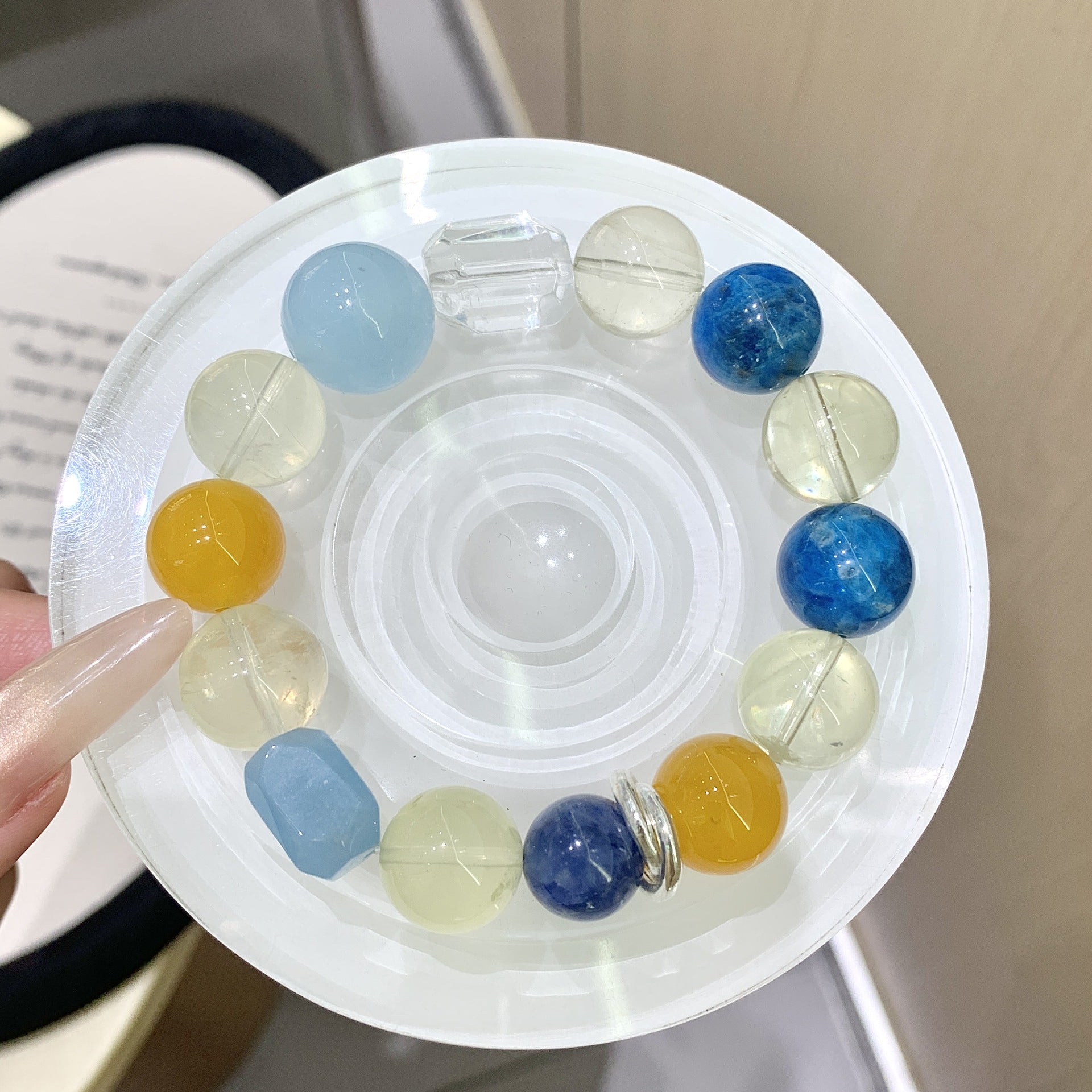 Natural Crystal Bracelet Jewelry Hot-Selling Winter Multi-Gem Bracelet Ornament diy Natural Aquamarine Crystal Bracelet