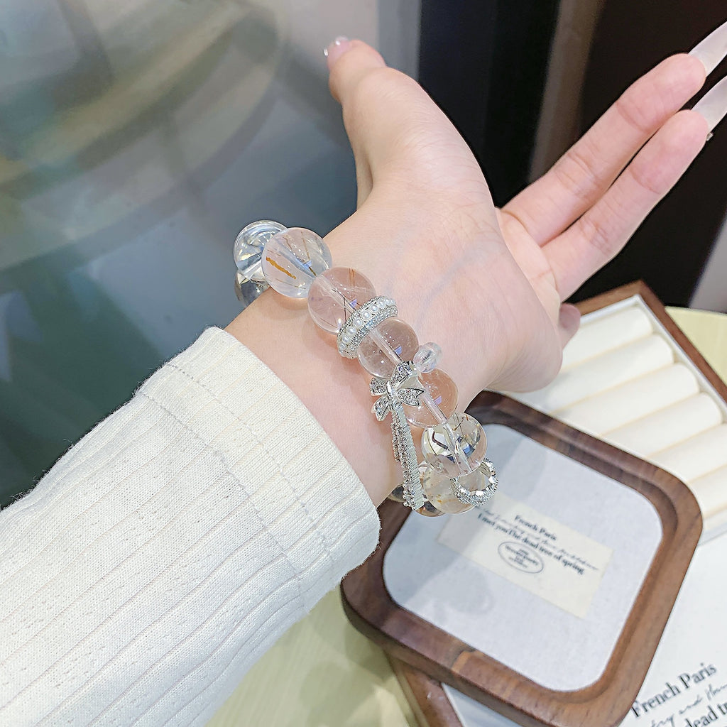 Original Design Black Gold Super Seven Bracelet Natural Crystal Bracelet Unique and Personalized Jewelry Strand Crystal Bracelet