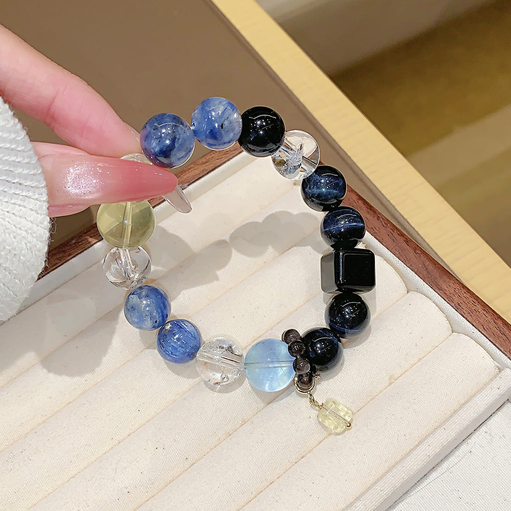 Manufacturer Wholesale Natural Crystal Chain Blue crystal DIY Design Bracelet Xiaohongshu same style Handmade Original Bracelet