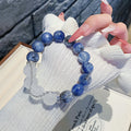 Natural White Phantom Crystal Bracelet Transparent Blue DIY Original Design Crystal Bracelet Bracelet Night Market Stall