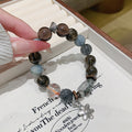 Natural Black Tea Obsidian Bracelet for Women Large Particle Unique Niche Crystal Beads Wholesale Tea Obsidian Crystal Bracelet