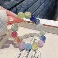 Natural Multi-Gemstone Crystal Fortune Bracelet for Women Original Niche Design Gift Bracelet Large Crystal Bead Bracelet