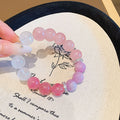 Manufacturer Natural Pink Crystal Bracelet Madagascar Pink Crystal Bracelet Lucky Peach Blossom Birthday Gift Bracelet
