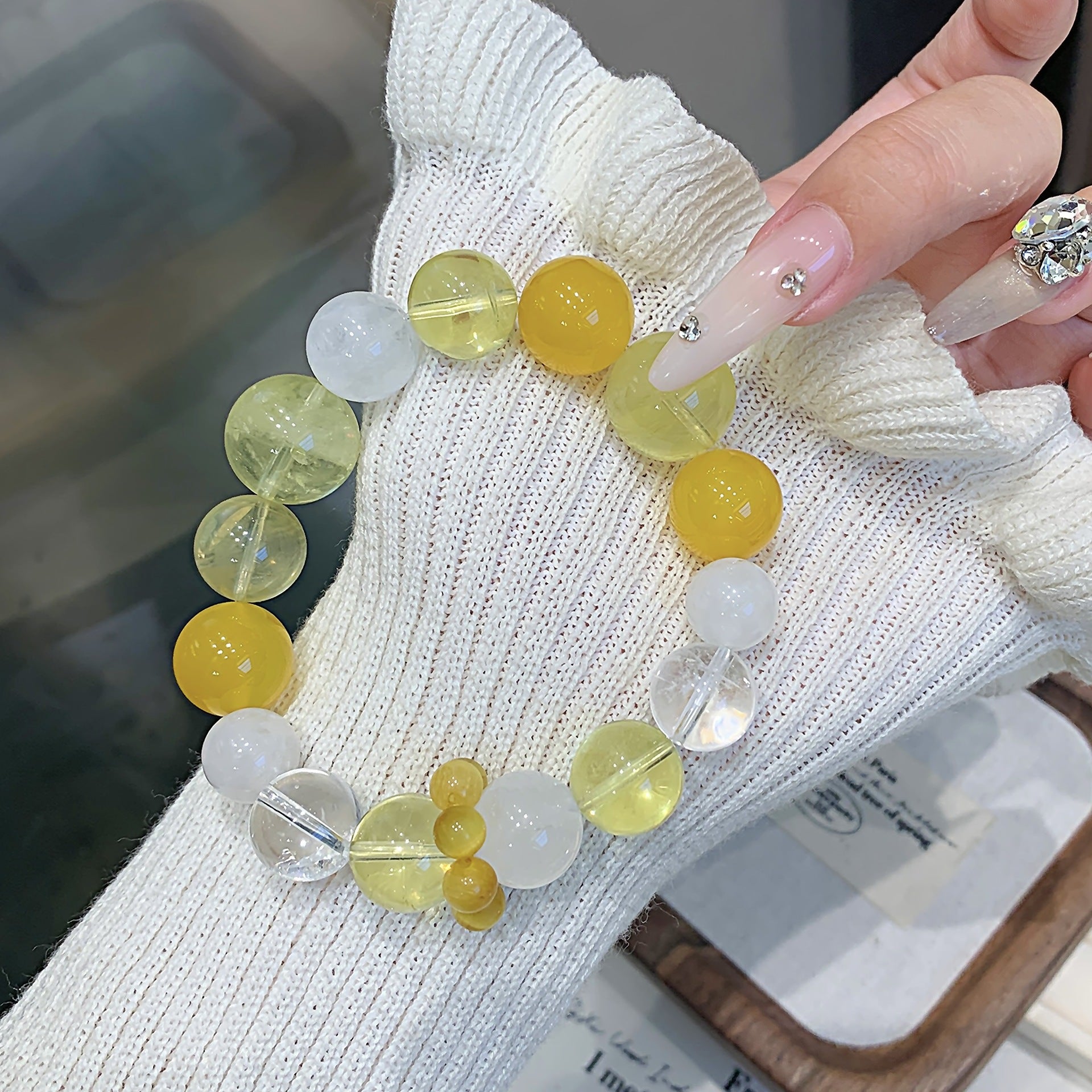 Natural Lemon Crystal Bracelet Fashion Original Design Women's Bracelet Jewelry Crystal Hand Accessories Wholesale