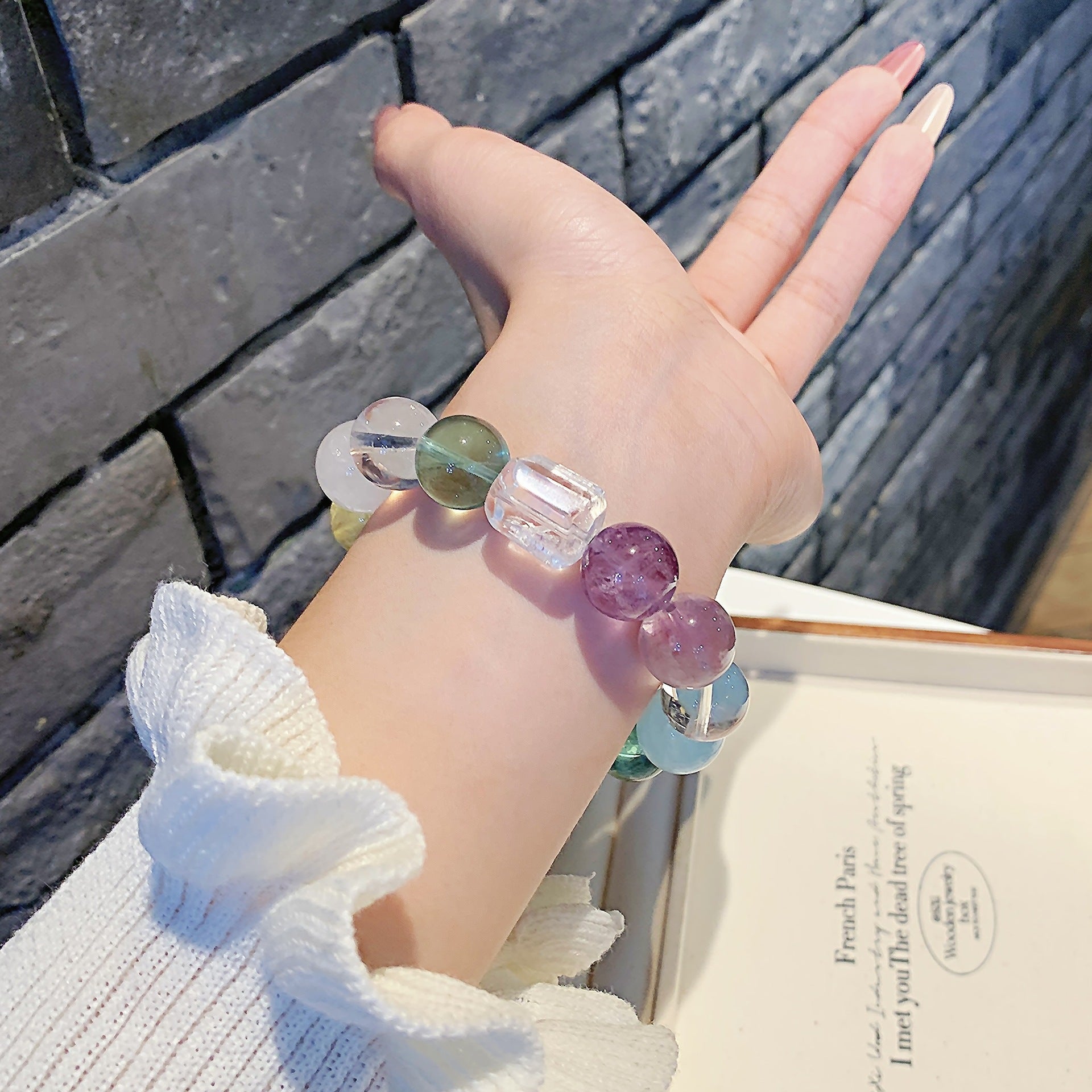 Natural Crystal Bracelet Multi-Gem Crystal DIY Niche Original Design Crystal Bracelet Jewelry Crystal Chain Accessories