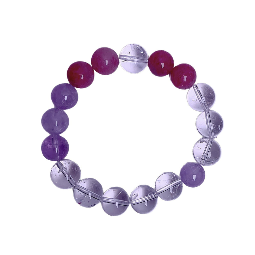 Natural White Crystal Amethyst Bracelet DIY Design Women's Single Circle Fashion Jewelry Gift for Girlfriend or Best Friend Bracelet