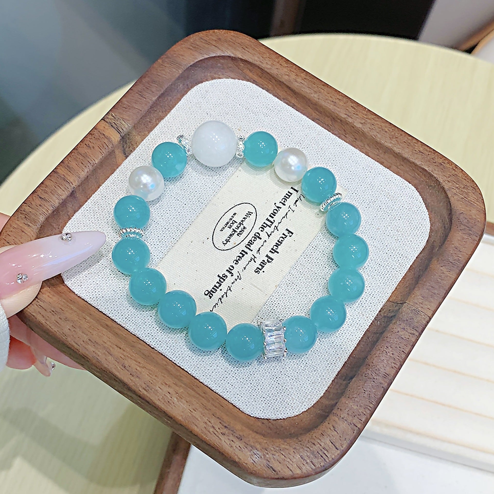 Amazonite Bracelet with Beads Natural Crystal Bracelet Jewelry Wholesale Factory for Artificial Bracelets Natural Crystal Loose Beads