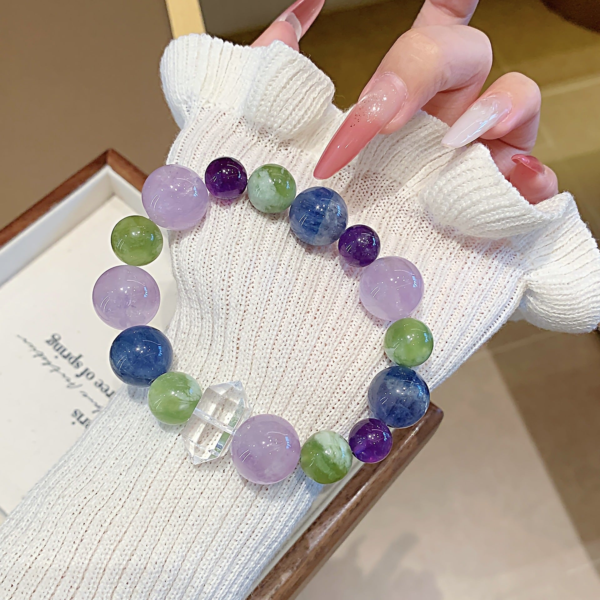 Natural Amethyst Bracelet Original light luxury high-end design bracelet Hot-Selling Bracelet diy Crystal Hand Jewelry
