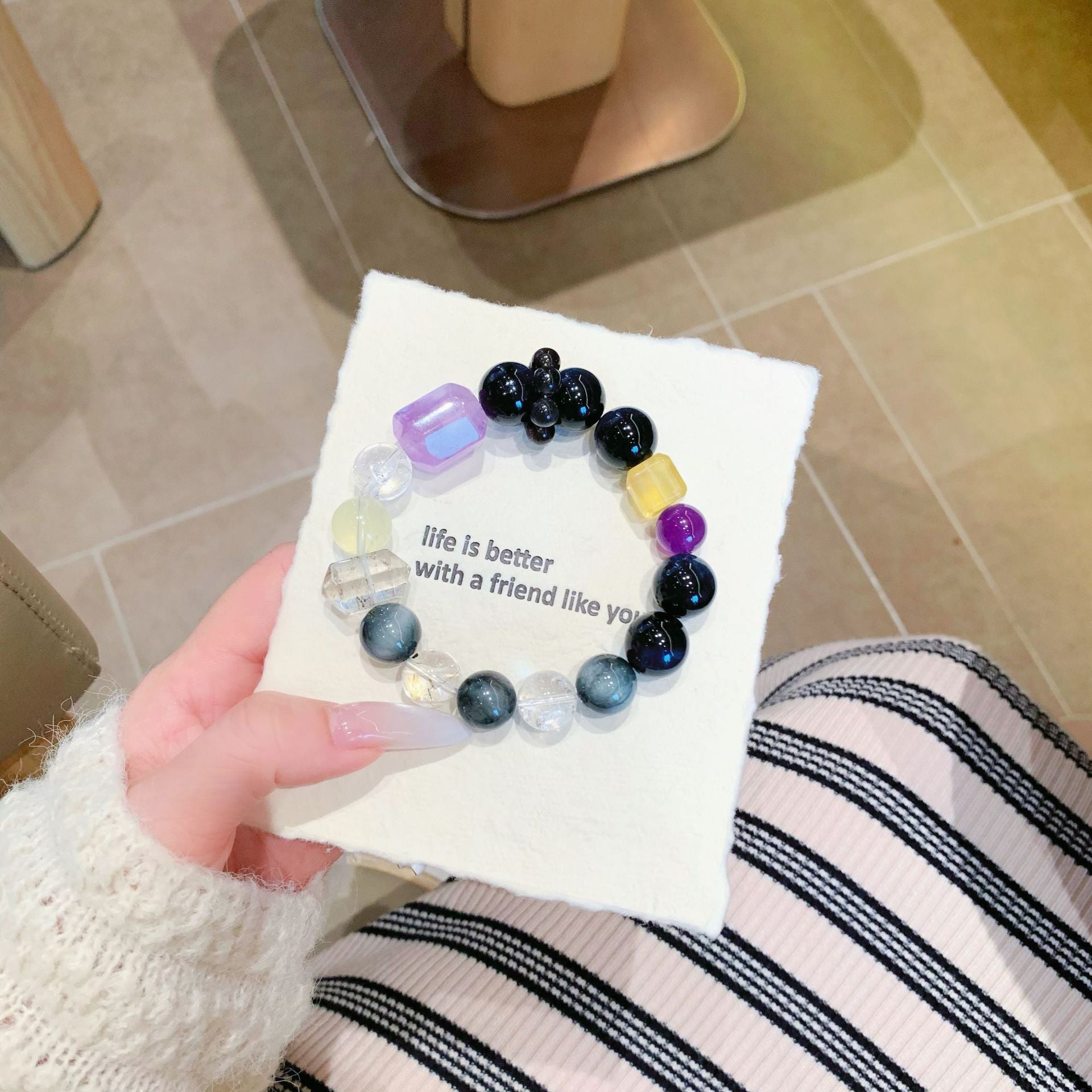 Natural Eagle Eye Stone Bracelet Fashionable Exquisite Niche Sweet Versatile High-End Light Luxury Bracelet Crystal String Wholesale