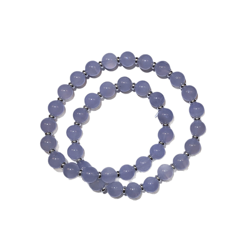 Natural Crystal Bracelet Jewelry Bracelet Niche High-Grade Blue Bracelet Wholesale Blue Agate Crystal Bracelet