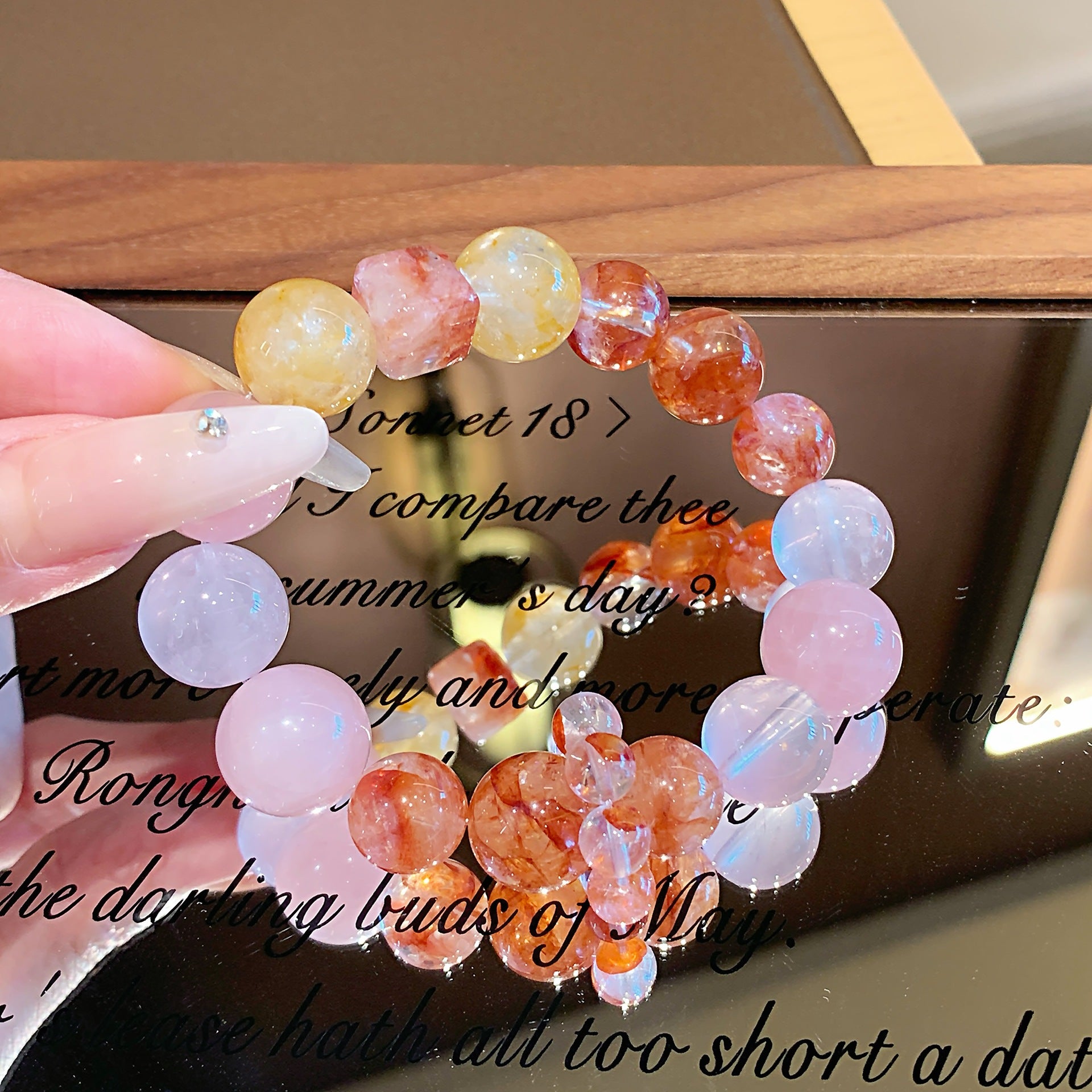 Large Particle Pure Natural Crystal Red Agate Flower Bracelet Energy Stone Genuine Exquisite Women's Jewelry Gift for Girlfriend
