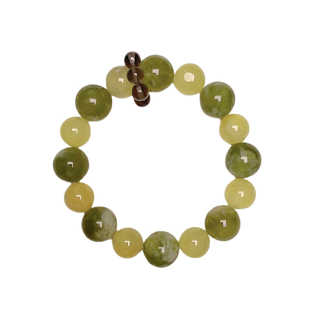 【Spring Mountain Snow】Natural Xiuyan Jade Bracelet Green Grape Milk Cap Xiuyan Crystal Hand Jewelry String Natural Crystal Bracelet