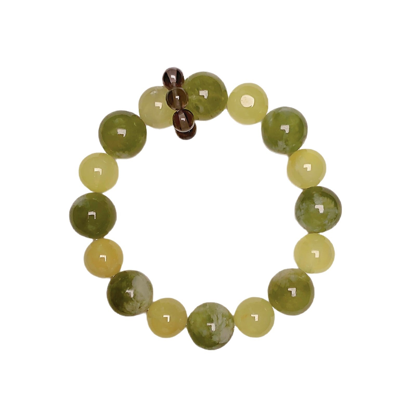 【Spring Mountain Snow】Natural Xiuyan Jade Bracelet Green Grape Milk Cap Xiuyan Crystal Hand Jewelry String Natural Crystal Bracelet