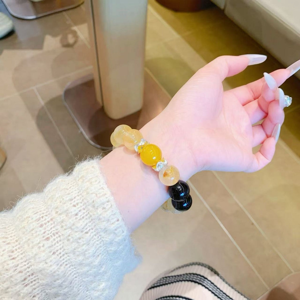 【Jinba Comprehensive】Natural Yellow Gum Flower Bracelet Minimalist Luxury Bracelet Jewelry Crystal Bracelet