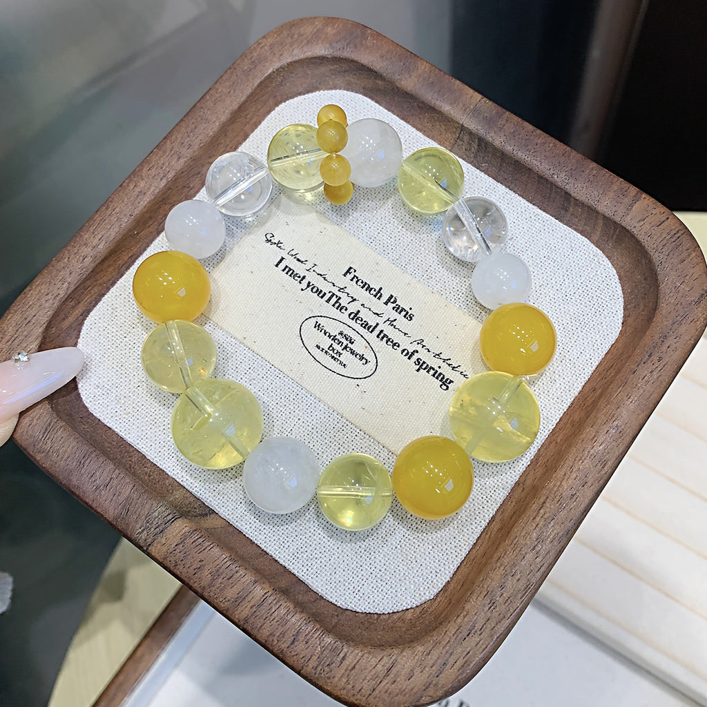 Natural Lemon Crystal Bracelet Fashion Original Design Women's Bracelet Jewelry Crystal Hand Accessories Wholesale