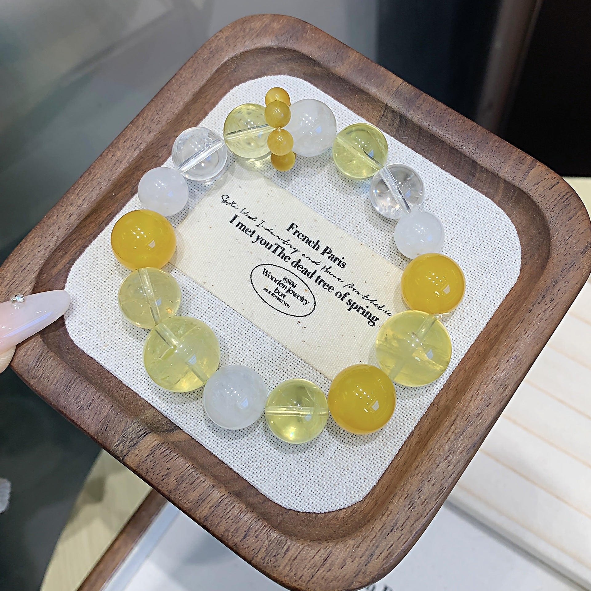 Natural Lemon Crystal Bracelet Fashion Original Design Women's Bracelet Jewelry Crystal Hand Accessories Wholesale