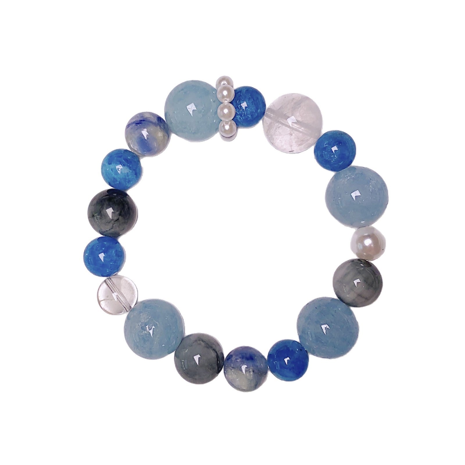 Natural Crystal Jewelry Bracelet Aquamarine Bracelet Jewelry diy Cross-border Hot-Selling Single Loop Bracelet Crystal Bracelet