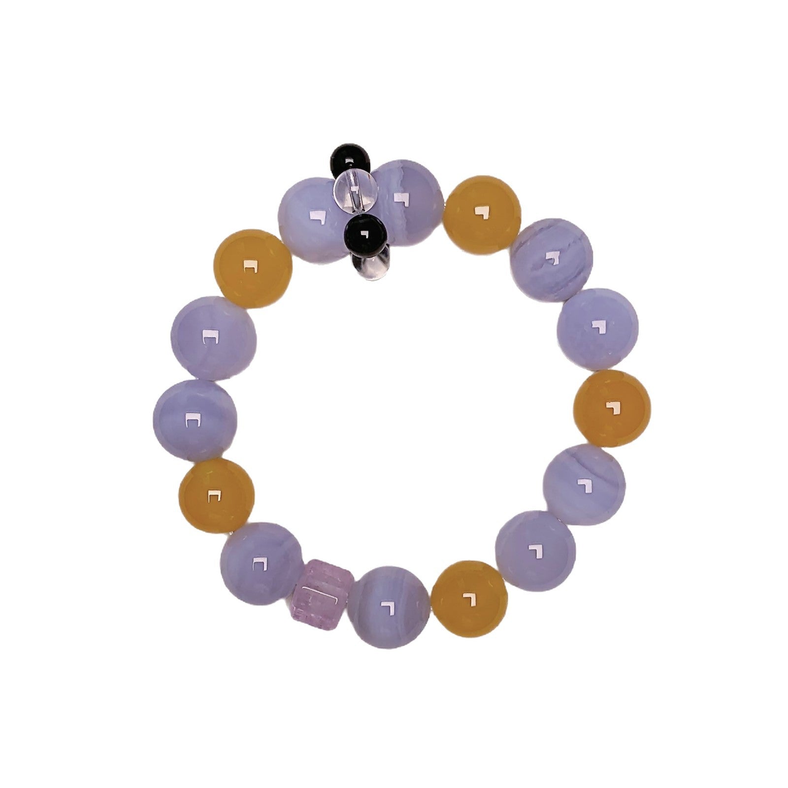 Natural Crystal Multi-Gem Bracelet Blue Agate and Yellow Agate Original Design Bracelet Manufacturer Wholesale Bracelets