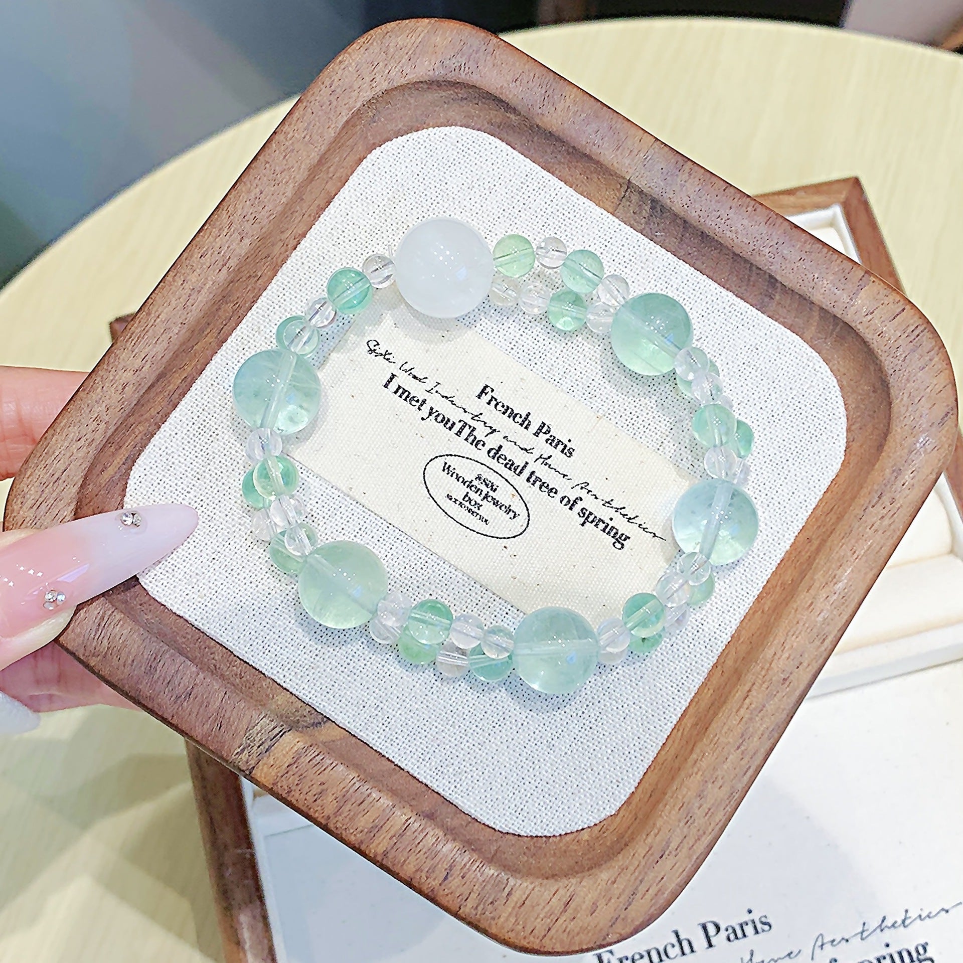 Original Green Fluorite Bracelet Natural Crystal Bracelet diy Natural Crystal Bracelet Jewelry High-end Bracelet for Women