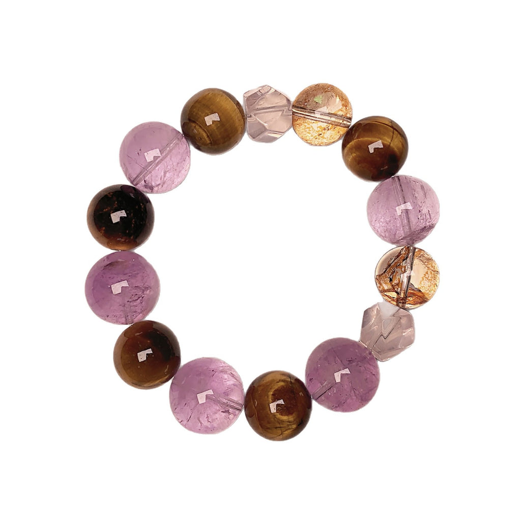 Natural Crystal Original Bracelet Duobao Lucky Crystal Bracelet Dopamine Bracelet Fortune Amethyst Bracelet